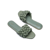 Fyor MY 178 Flat sandal #color_green