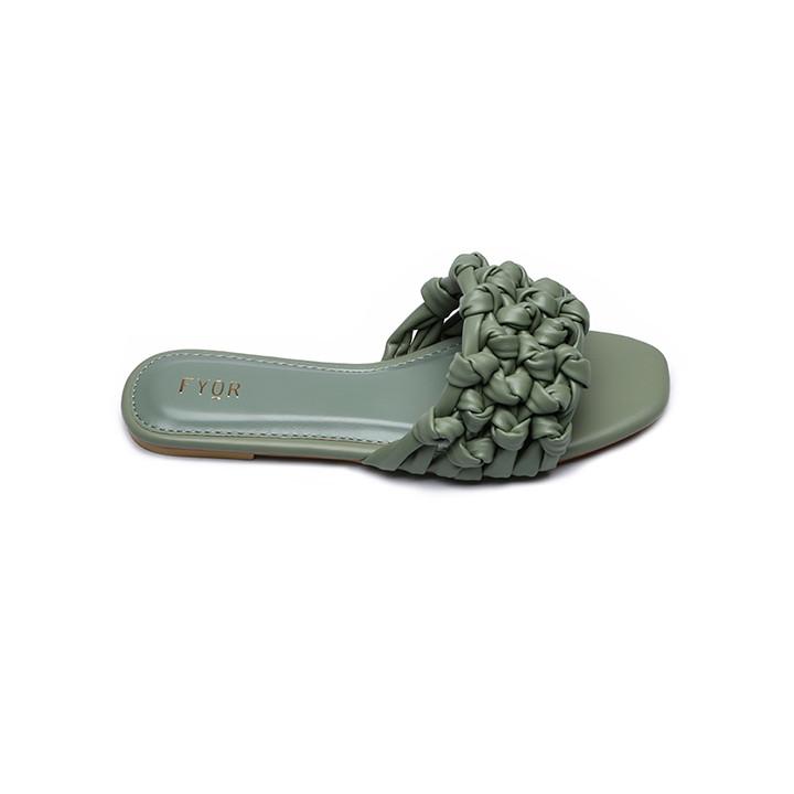 Fyor MY 178 Flat sandal #color_green
