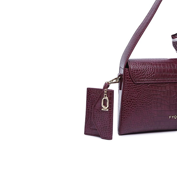 FYOR Shoulder Bag #color_burgundy