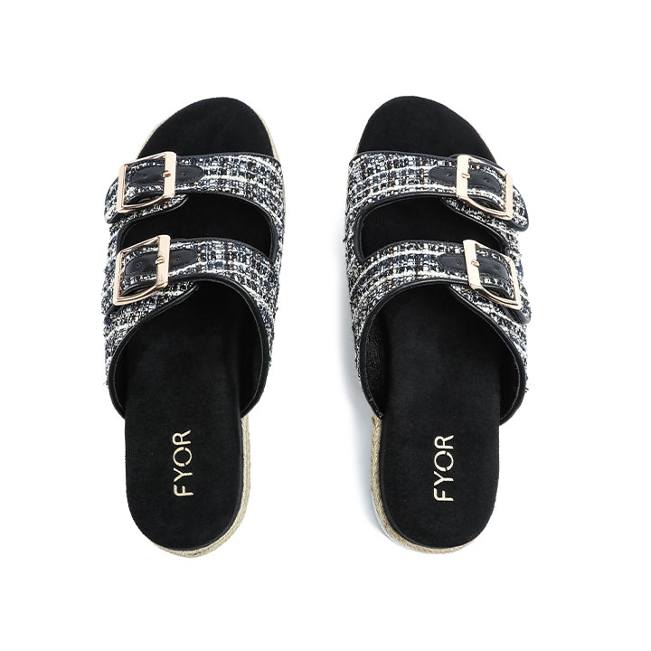 FYOR Flat Sandal #color_black