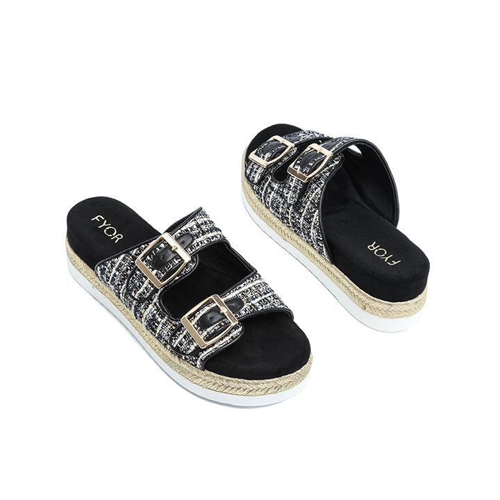 FYOR Flat Sandal #color_black