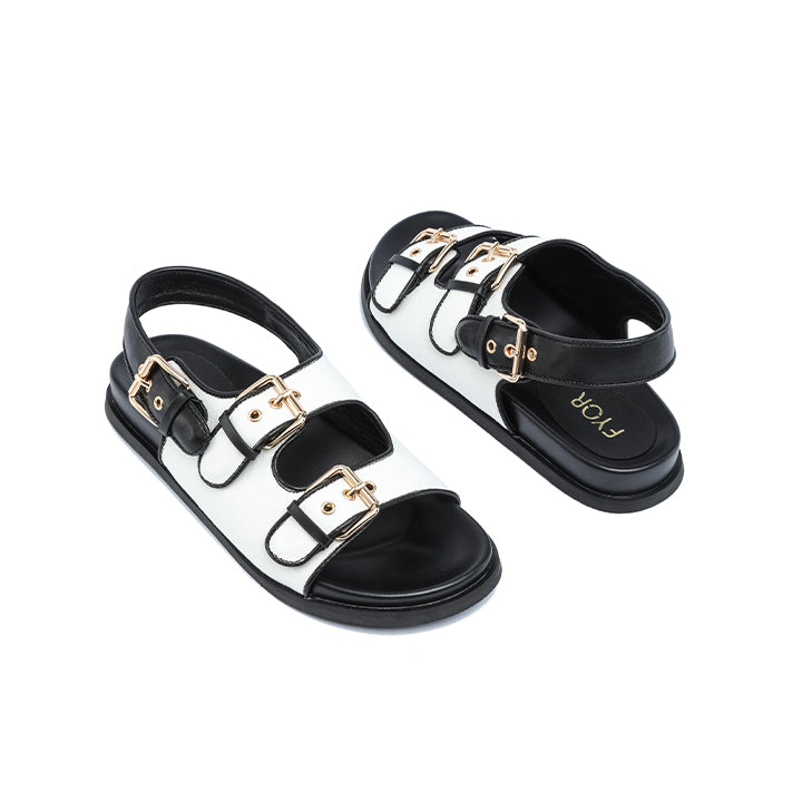 FYOR Flat Sandal #color_black