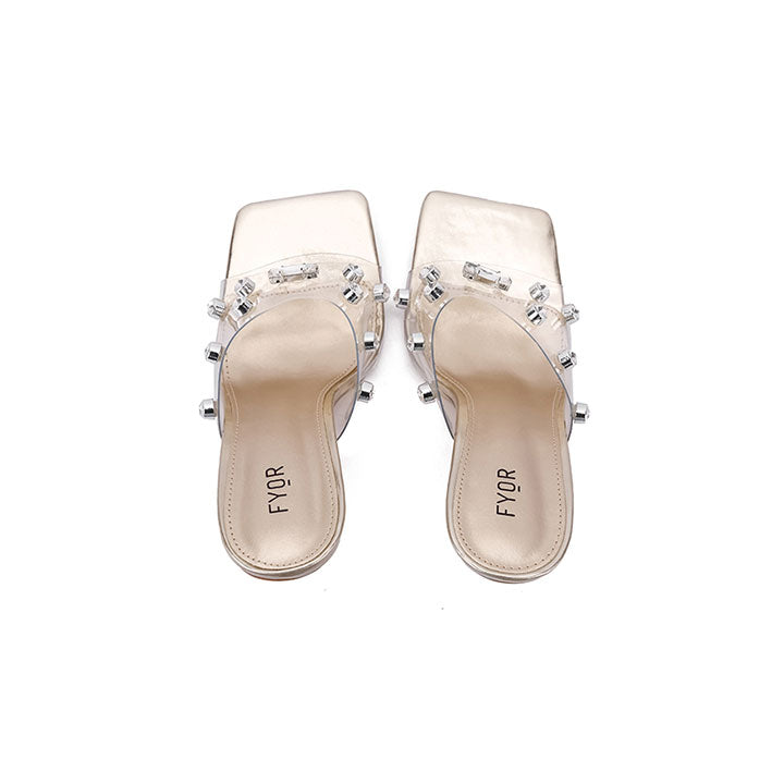 Fyor  BB 27 Crystalized PVC Mule #color_gold