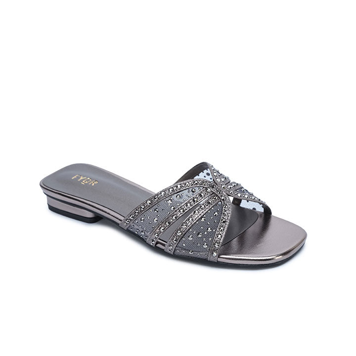 FYOR Flat Sandal #color_gunmetal