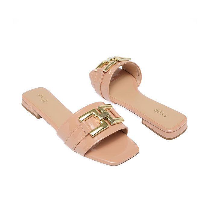 FYOR Flat Sandal #color_beige