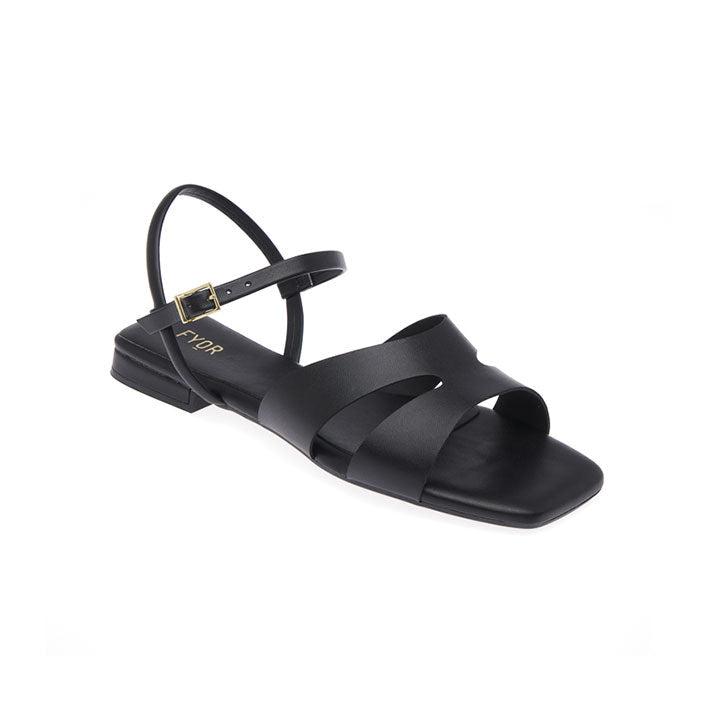 FYOR Flat Sandal #color_black