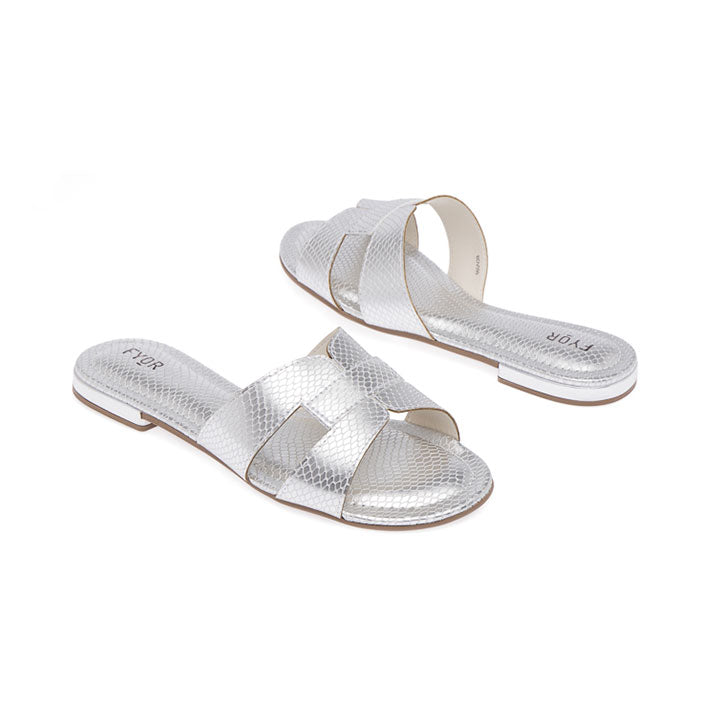 FYOR Flat Sandal #color_silver
