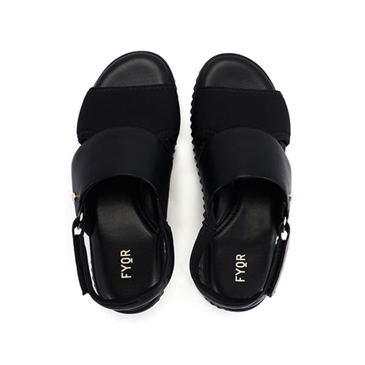 FYOR Flat Sandal #color_black