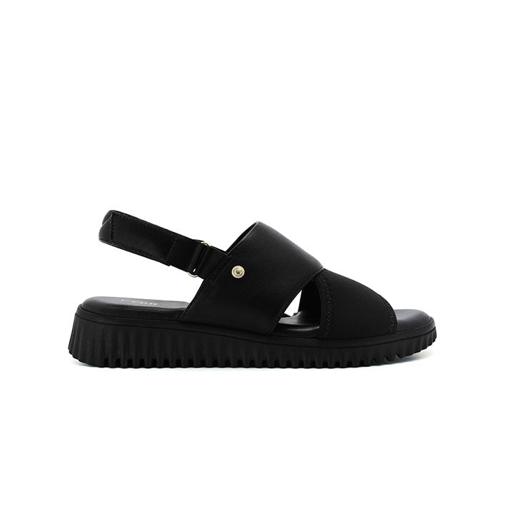 FYOR Flat Sandal #color_black
