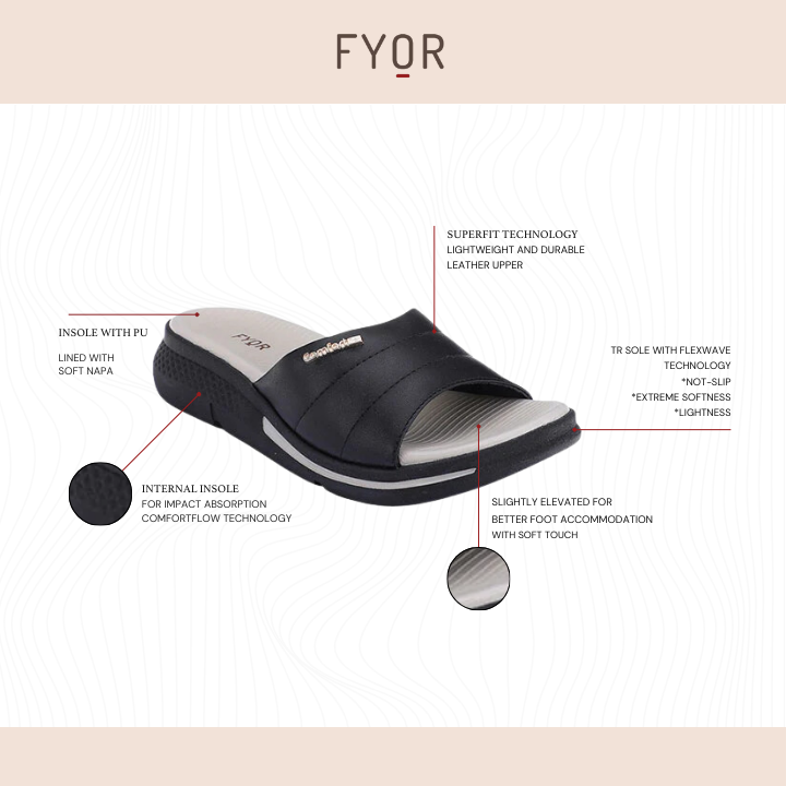 Fyor BRM 002 Comfort Sandal #color_black