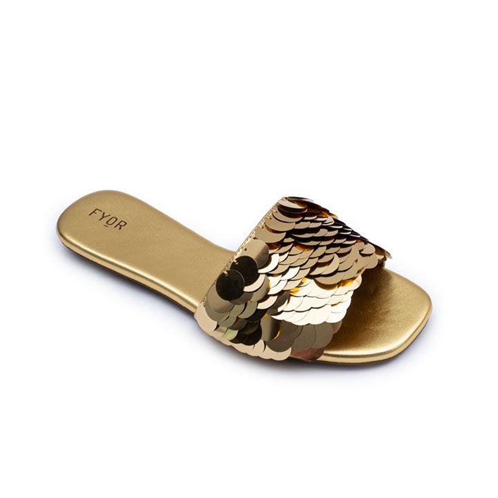 Fyor BVL 022 Flat Sandal #color_gold