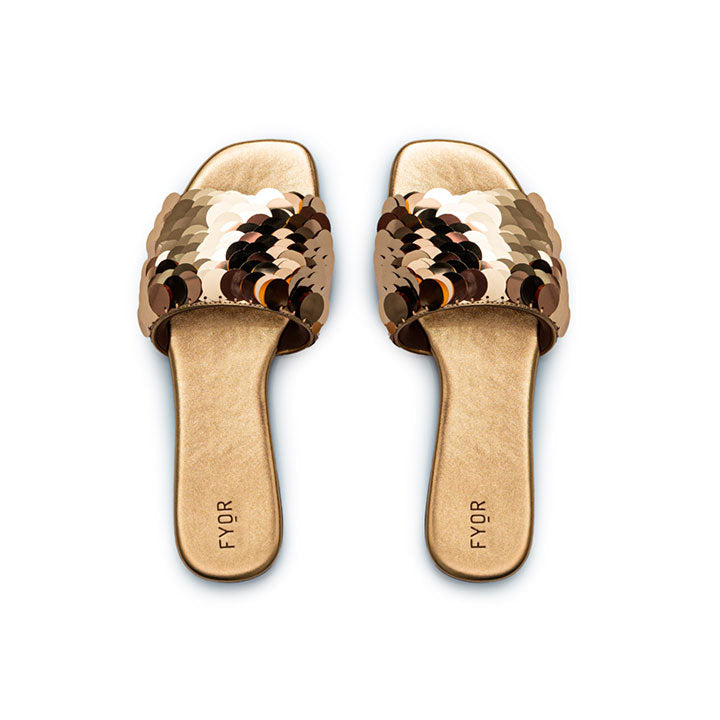 Fyor BVL 022 Flat Sandal #color_gold