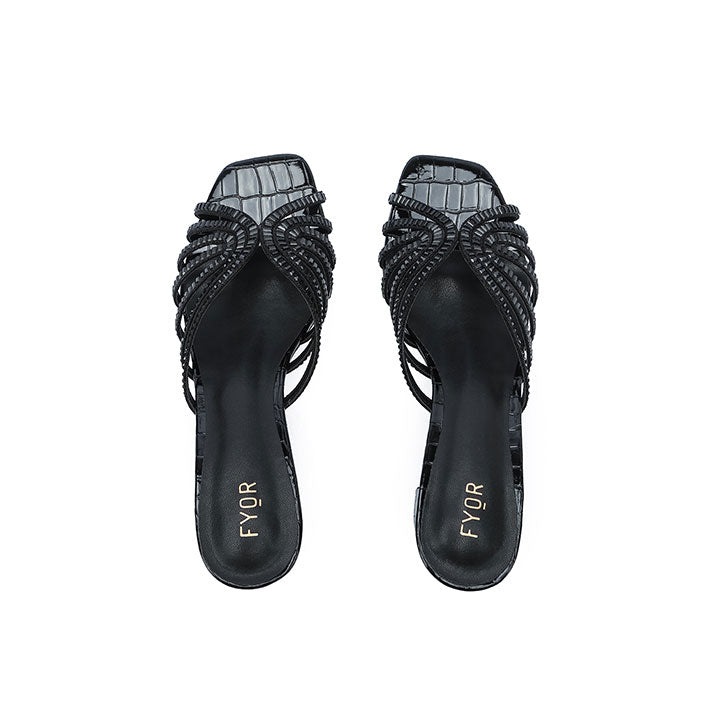 Fyor HL 122 Box Heel #color_black-croco