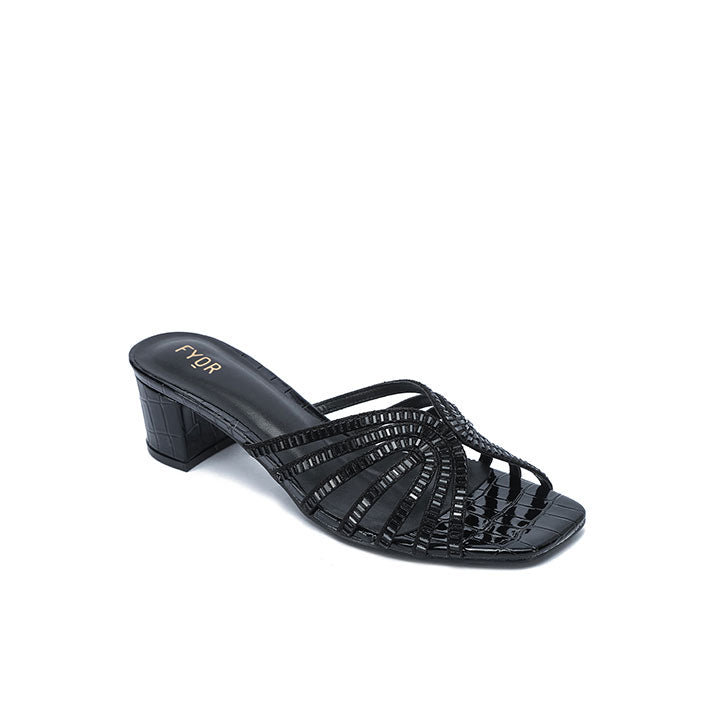 Fyor HL 122 Box Heel #color_black-croco