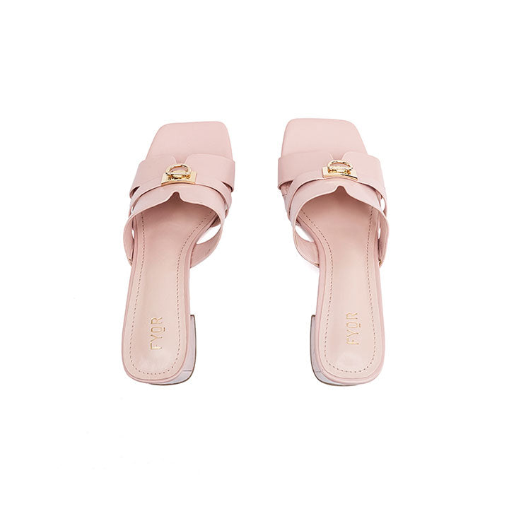 Fyor HL 195 box heel #color_peach