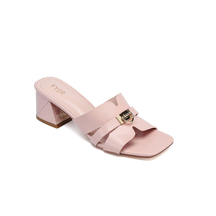 Fyor HL 195 box heel #color_peach