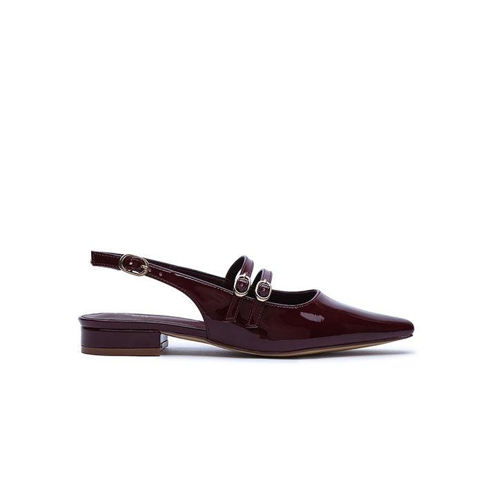 FYOR Flat Sandal #color_burgundy