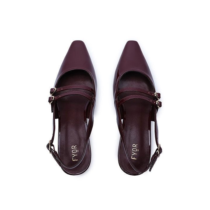 FYOR Flat Sandal #color_burgundy