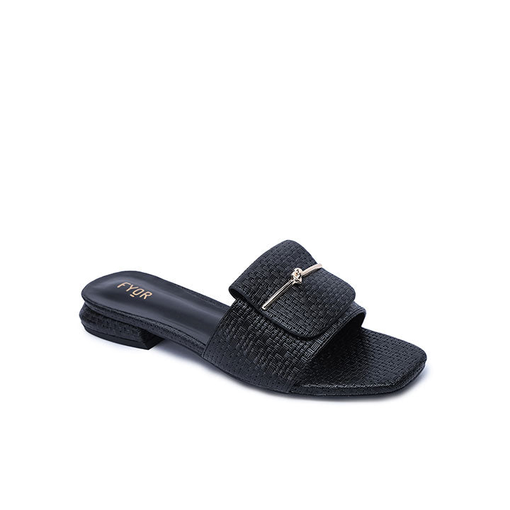 FYOR Flat Sandal #color_black