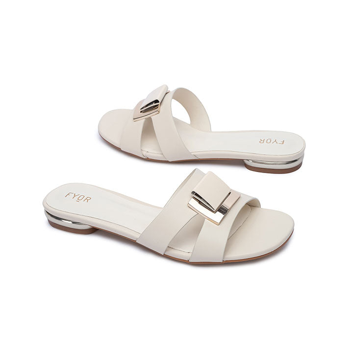 FYOR Flat Sandal #color_cream