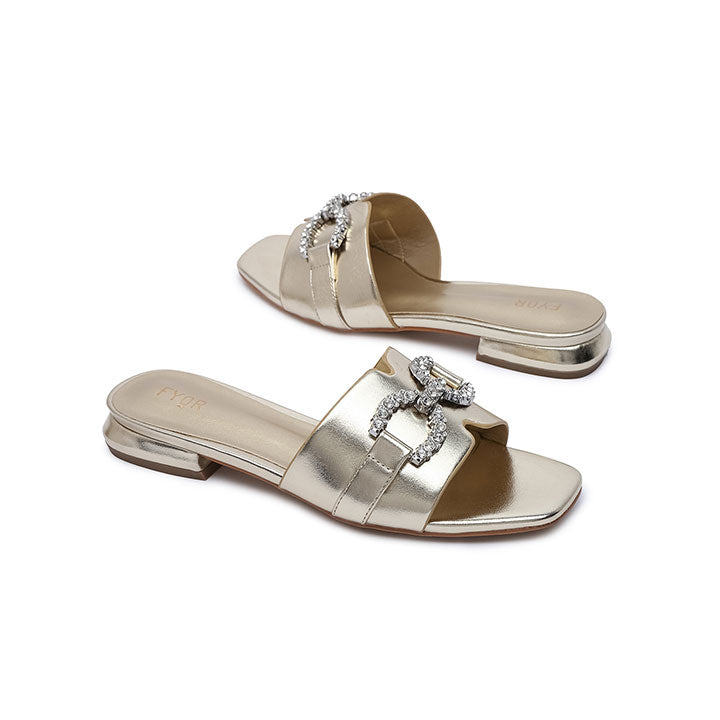 FYOR Flat Sandal #color_gold