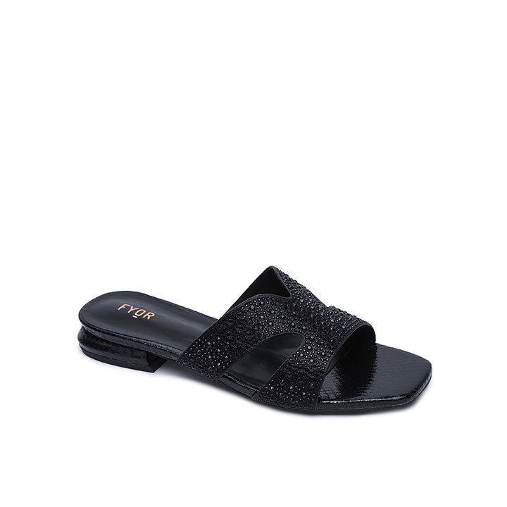 FYOR Flat Sandal #color_black