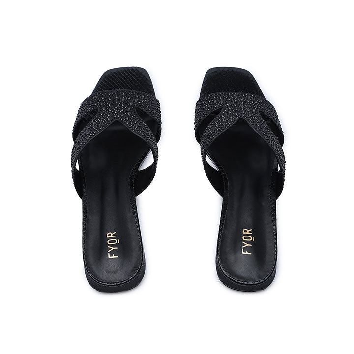 FYOR Flat Sandal #color_black