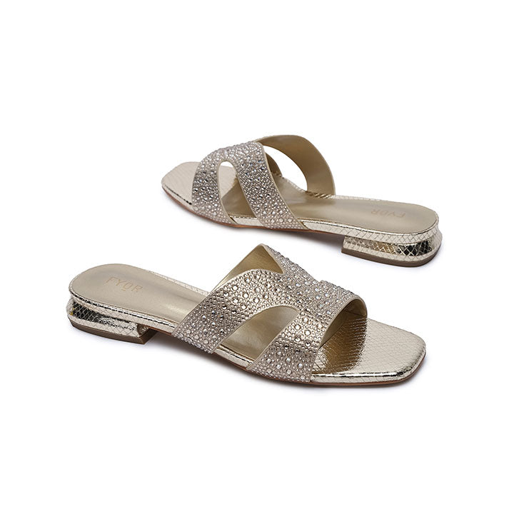 FYOR Flat Sandal #color_gold