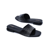 FYOR Flat Sandal #color_black