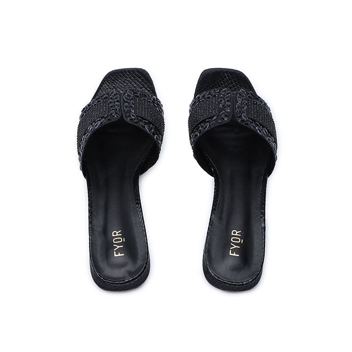 FYOR Flat Sandal #color_black