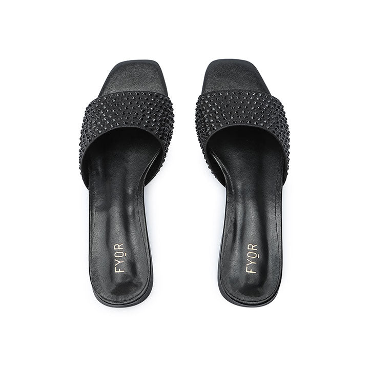 FYOR Flat Sandal #color_black