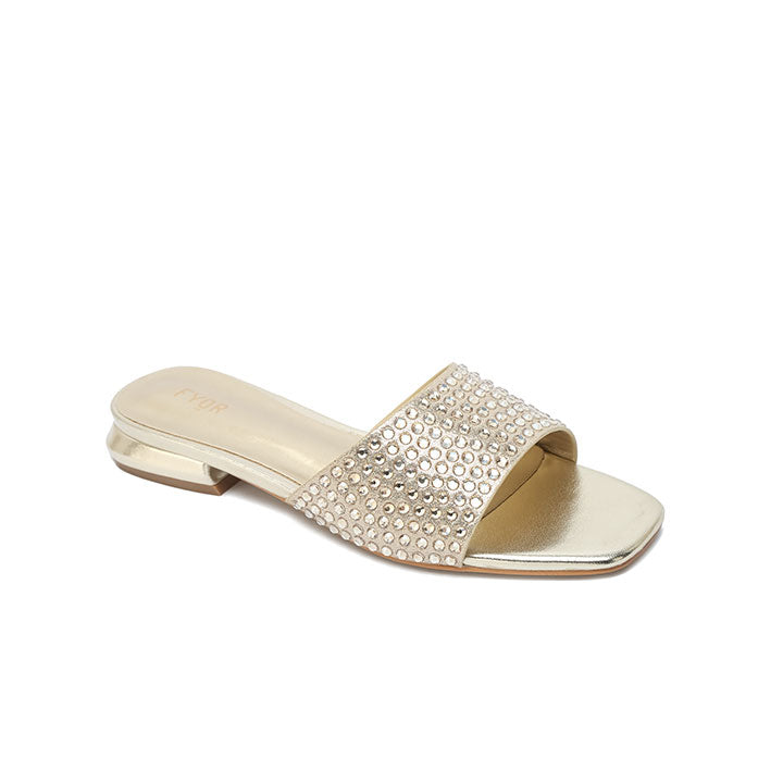 FYOR Flat Sandal #color_gold