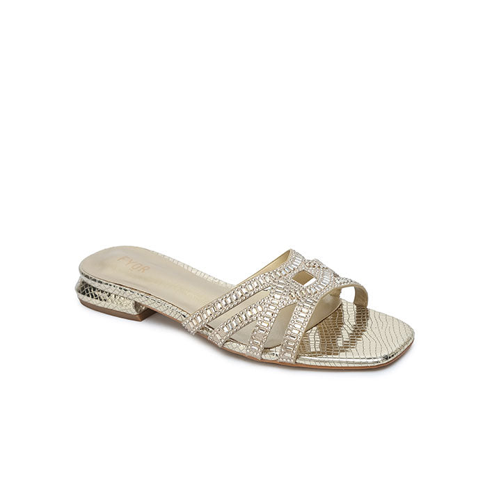 HL 262 Flat Sandal #color_gold