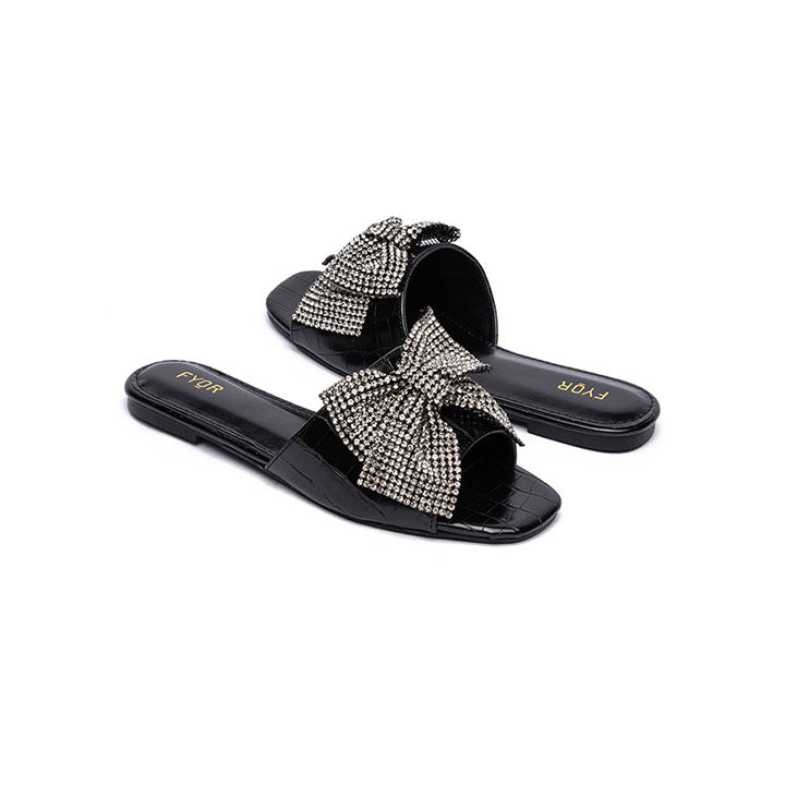 Fyor MY 217 Flat sandal #color_black