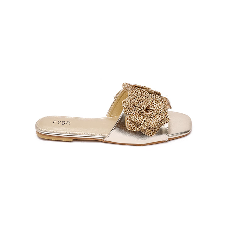 Fyor MY 210 Flat sandal #color_gold