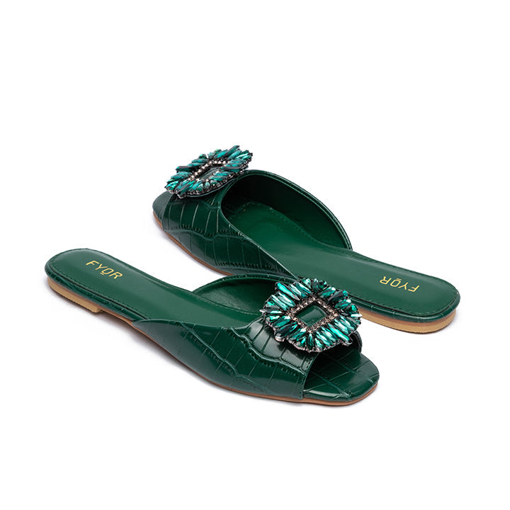 Fyor MY 212 Flat sandal #color_d-green