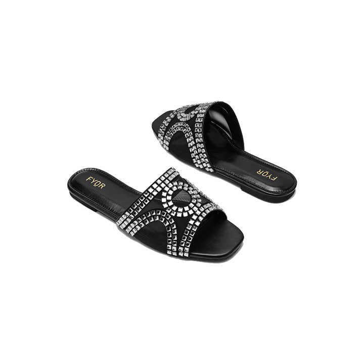 Fyor MY 233 Flat sandal #color_black