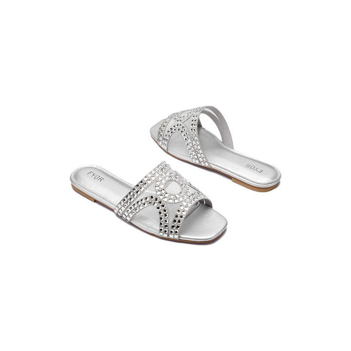Fyor MY 233 Flat sandal #color_silver