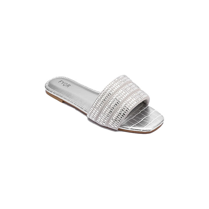 Fyor MY 236 Flat sandal #color_silver