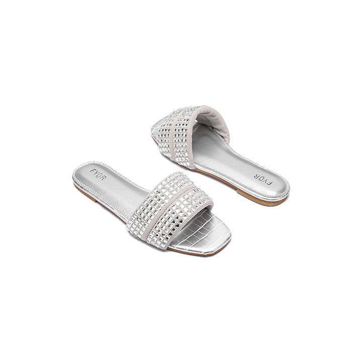 Fyor MY 237 Flat sandal #color_silver