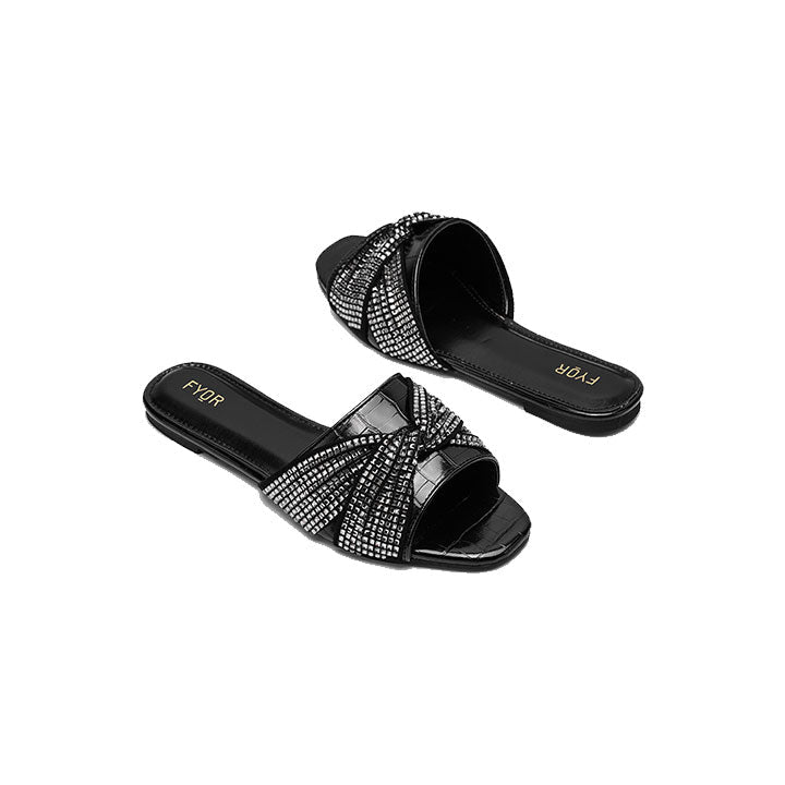 Fyor MY 238  Flat sandal #color_black