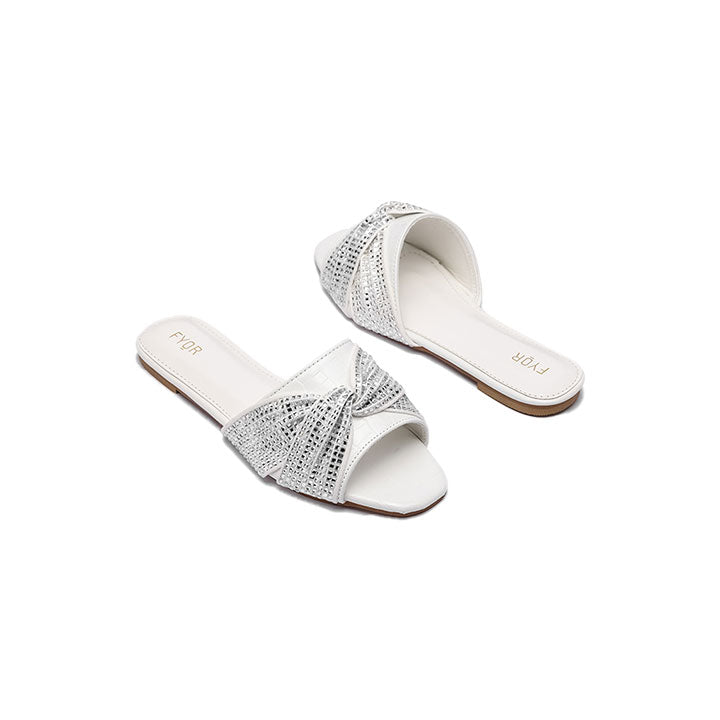 Fyor MY 238  Flat sandal #color_white