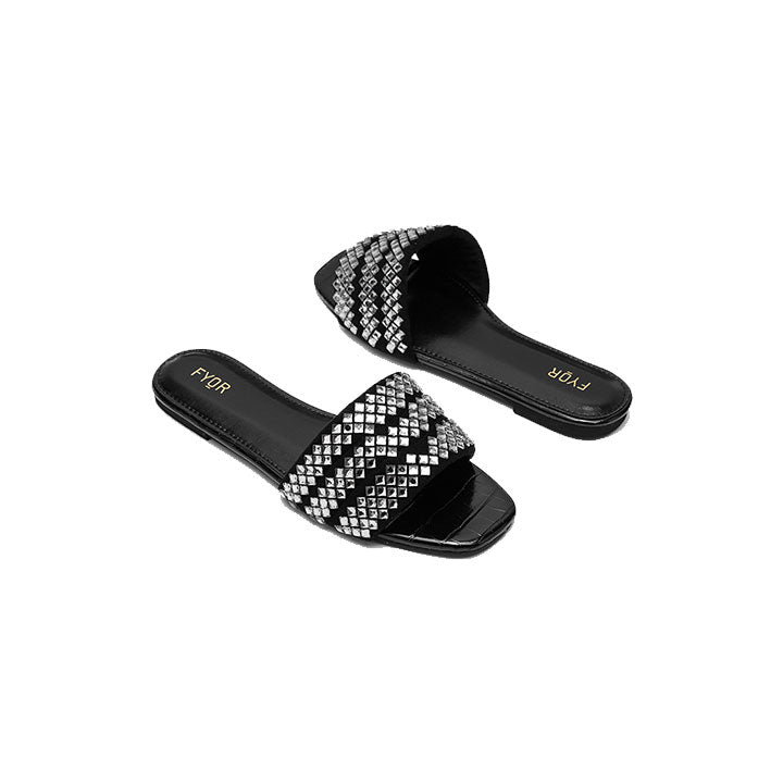 Fyor MY 239 Flat sandal #color_black