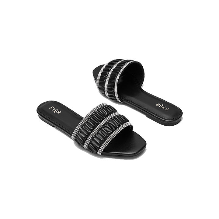 Fyor MY 242 Flat sandal #color_black