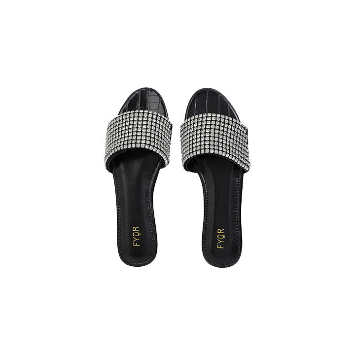 Fyor MY 244 Flat sandal #color_black