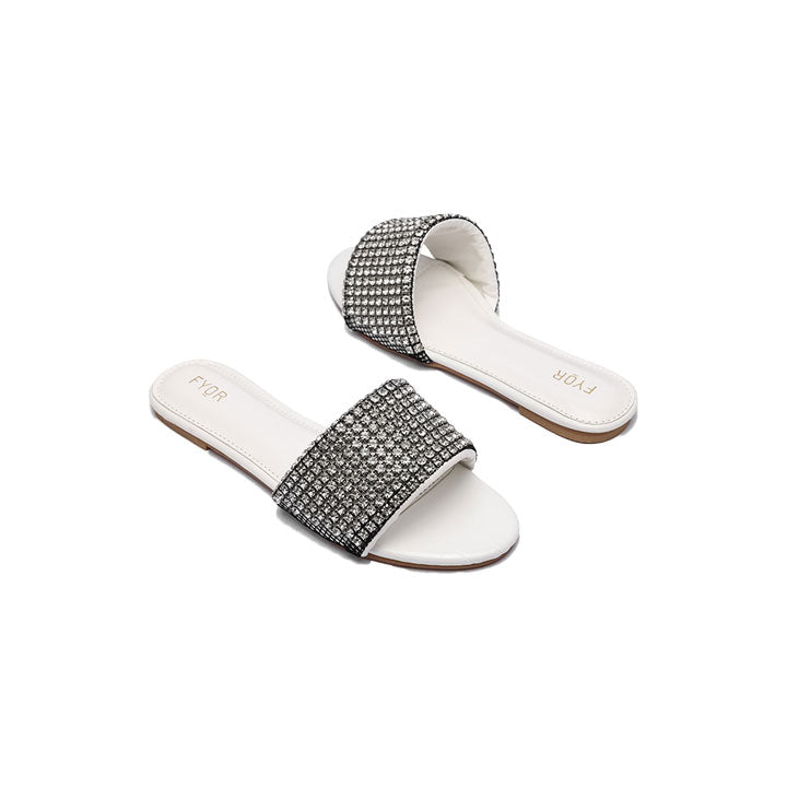 Fyor MY 244 Flat sandal #color_white