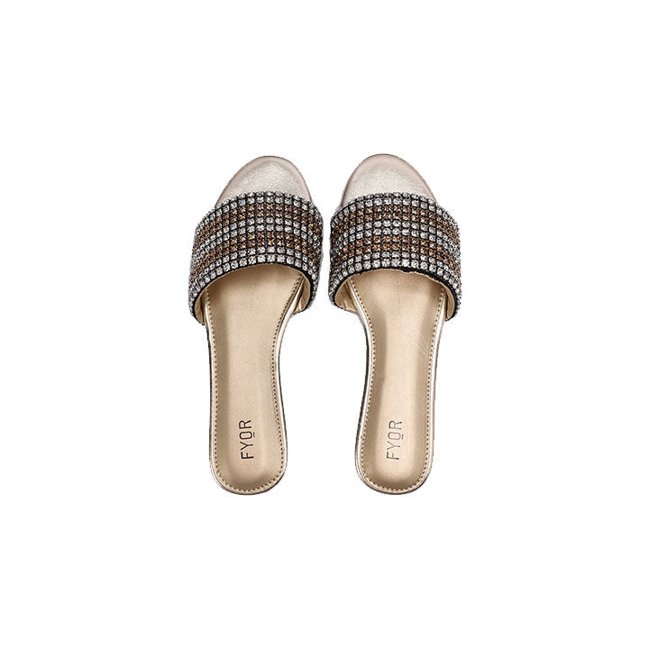 Fyor MY 245 Flat sandal #color_gold