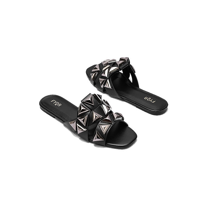 Fyor MY 250  Flat sandal #color_black