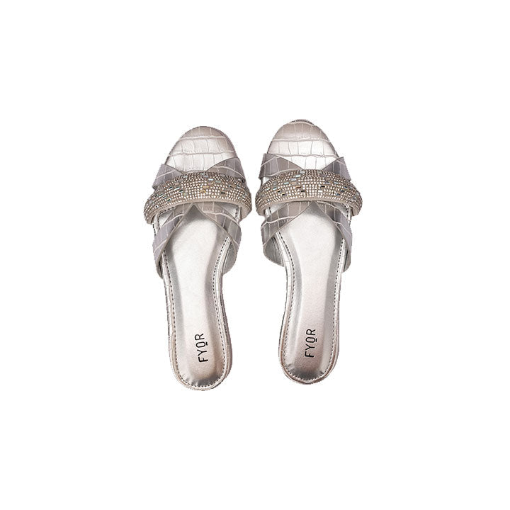 Fyor MY 252 Flat sandal #color_silver