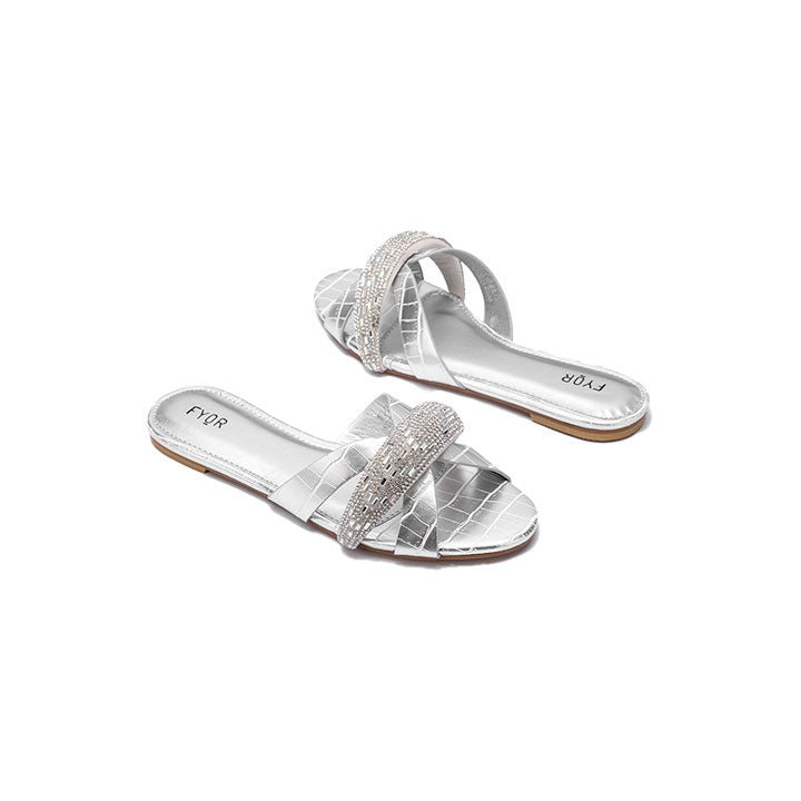 Fyor MY 252 Flat sandal #color_silver